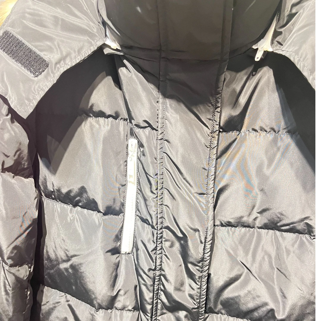 雾道帽款长羽绒服