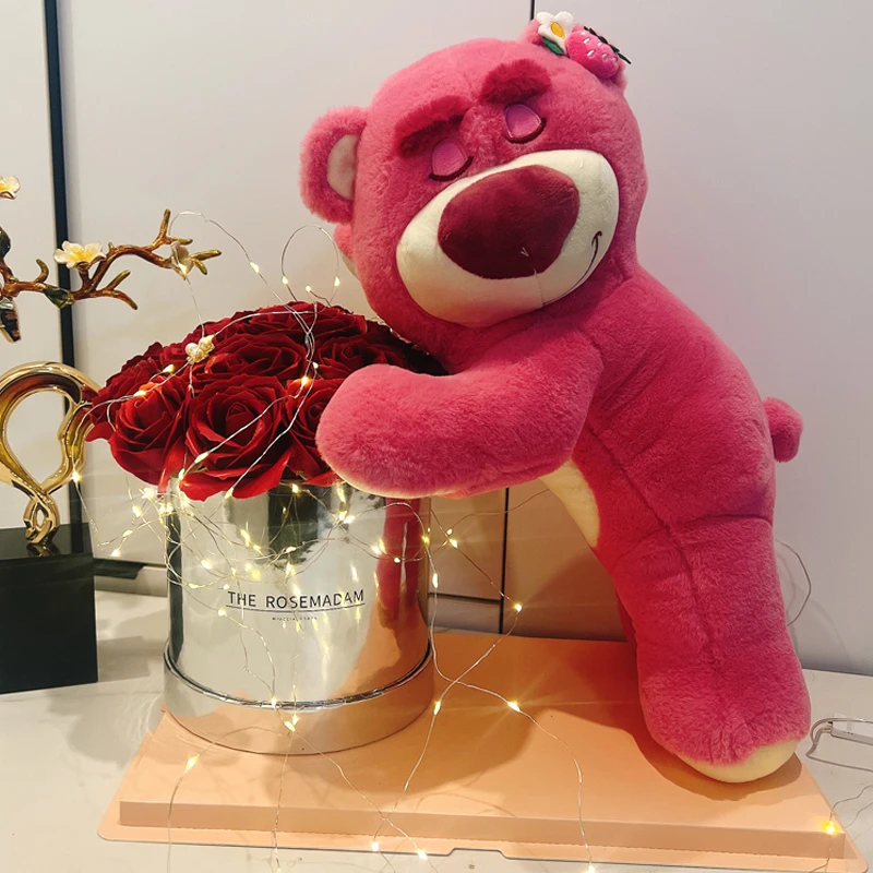 圣诞节礼物圣诞永生花草莓熊生日礼物送女友老婆闺蜜女生女朋友