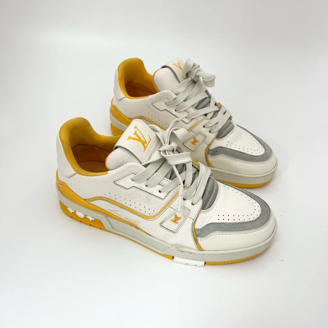 lv/37码/白黄水泥trainer低帮板鞋/95新/TT0201