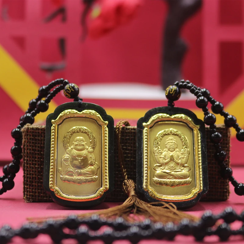 【礼盒】国风守护神观音+佛饰品手工编绳精美镶嵌项