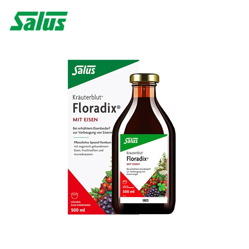 [小满精选]SALUS/莎露斯Floradix新版能量红铁元液500ml/瓶补铁
