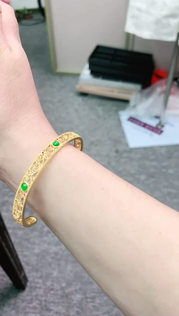 【闪购商品】翡翠手镯银S925镶嵌1