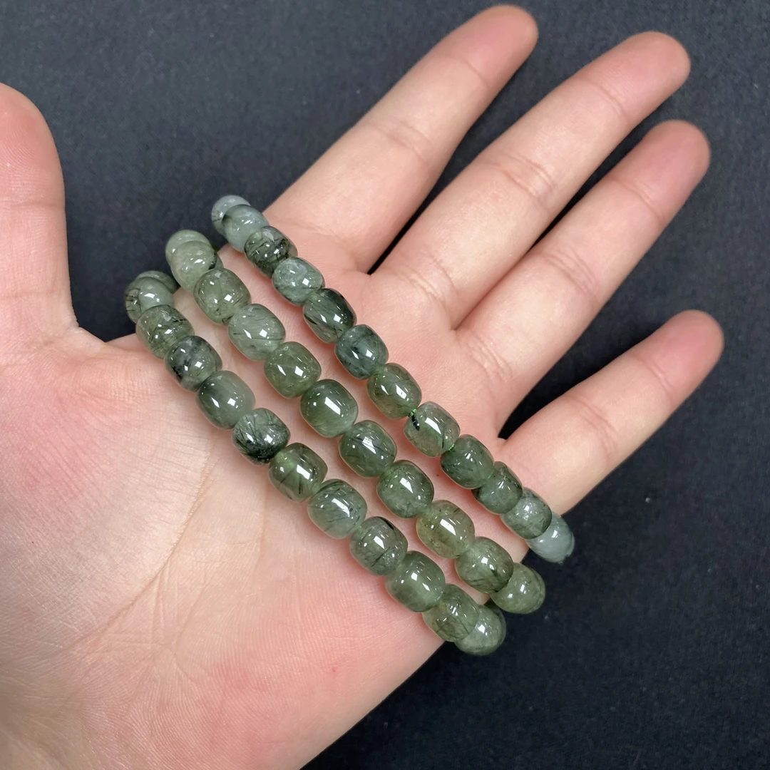 W391 绿发晶桶珠手链多样性发一