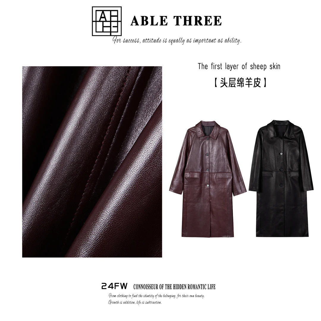ABLE THREE | 【构筑随性】 复古安可拉红绵羊皮皮衣 YY-AW9256