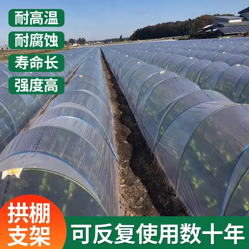 20根拱棚支架新型纤维杆支撑杆弓型农用复合菜棚棚架内棚秧苗弹性