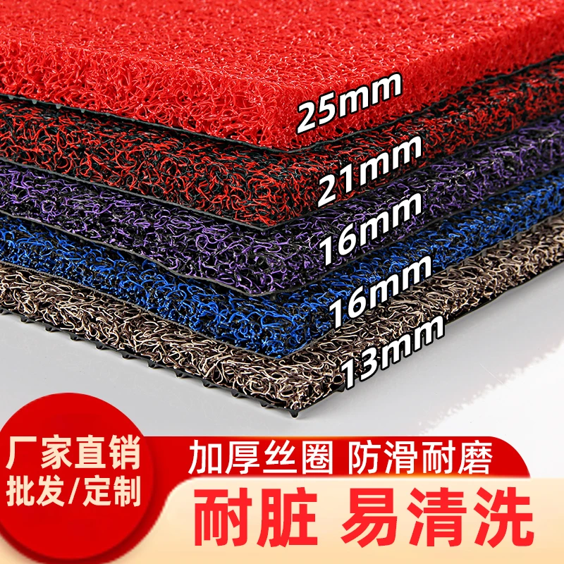 入户门脚踏垫家用客厅进门口防尘防水蹭鞋丝圈地垫房间地毯可裁剪