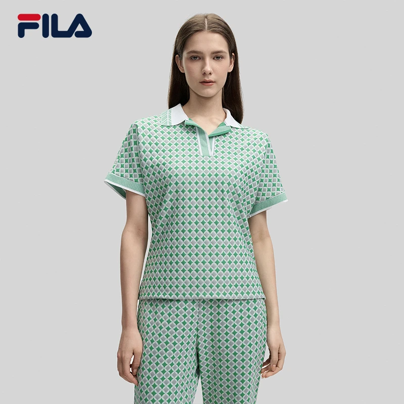 Fila/斐乐秋季清新短款POLO翻领休闲时尚百搭上衣F11W434111F