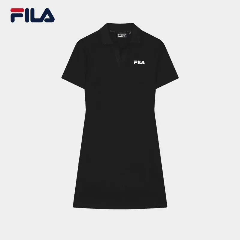 Fila/斐乐【雅丹风】夏款女运动连衣裙简约显瘦百搭长裙运动休闲