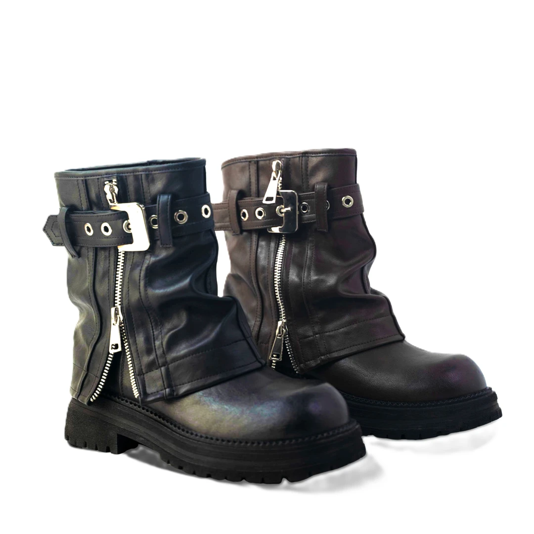 【星仔专属】2024秋季新款显瘦英伦风厚底马丁靴女MD44116H16