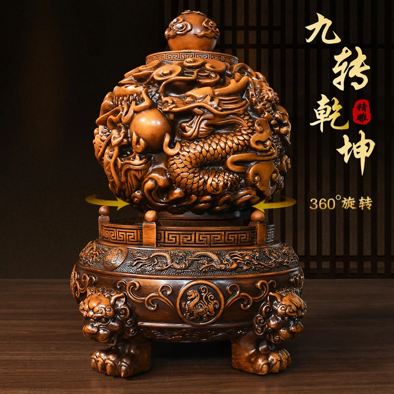 九转祥龙乾坤鼎时来运转家居客厅摆件办公室摆设店铺公司开业礼品