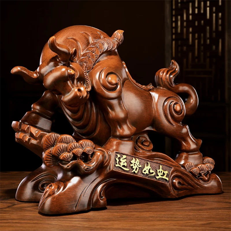 30*26运势如虹牛办公桌前台摆件商务开业高档礼品