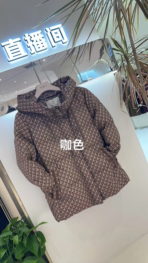 2024冬款高端时尚气质百搭连帽保暖羽绒服05283
