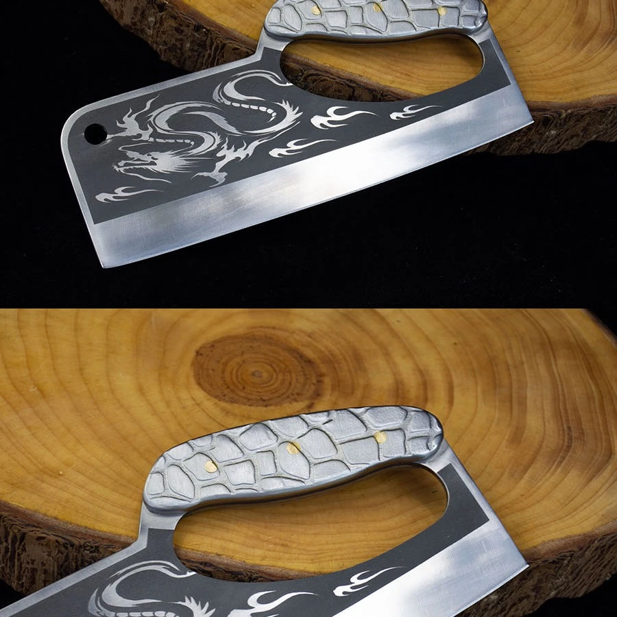 新渊一体省力菜刀 菜切锋利家用切菜切肉专用刀锻打菜刀