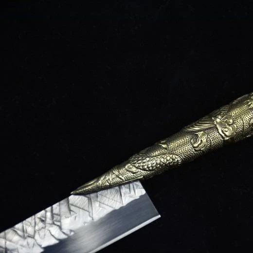 纯铜柄水果刀 菜切锋利家用切菜切肉专用刀锻打菜刀