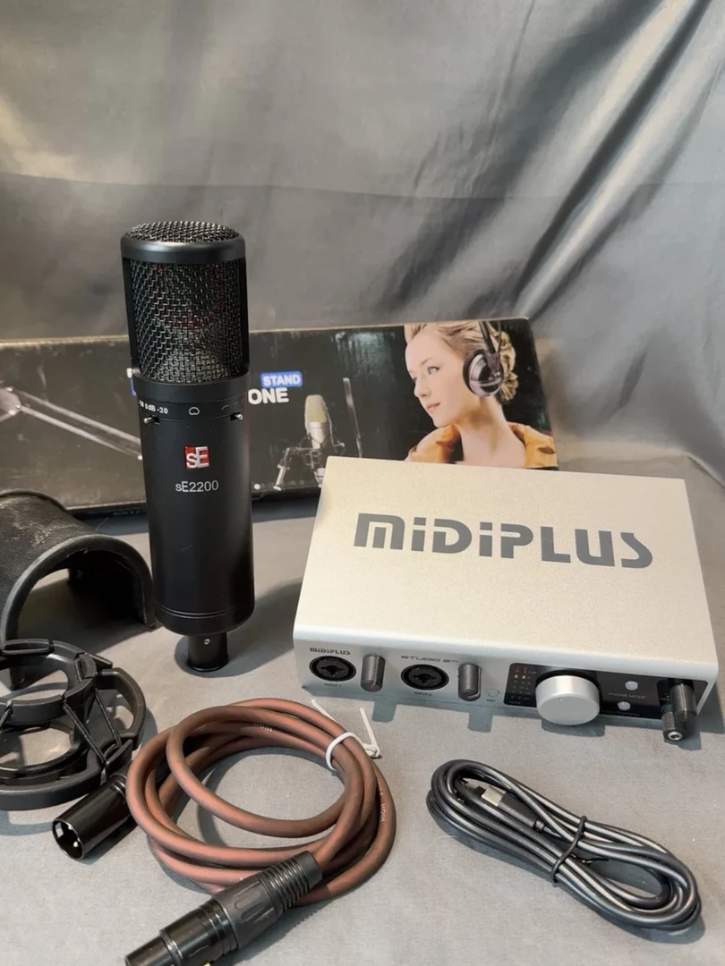 9新 MiDiPLUS 迷笛2otg搭配se2200搭配isk耳麦