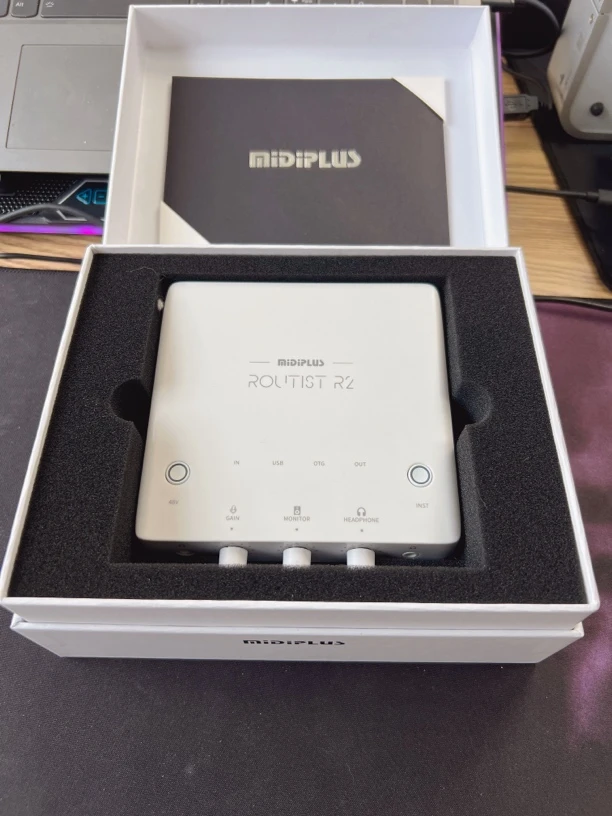95新 MiDiPLUS 迷笛r2电脑声卡自带otg接口可以直连手机