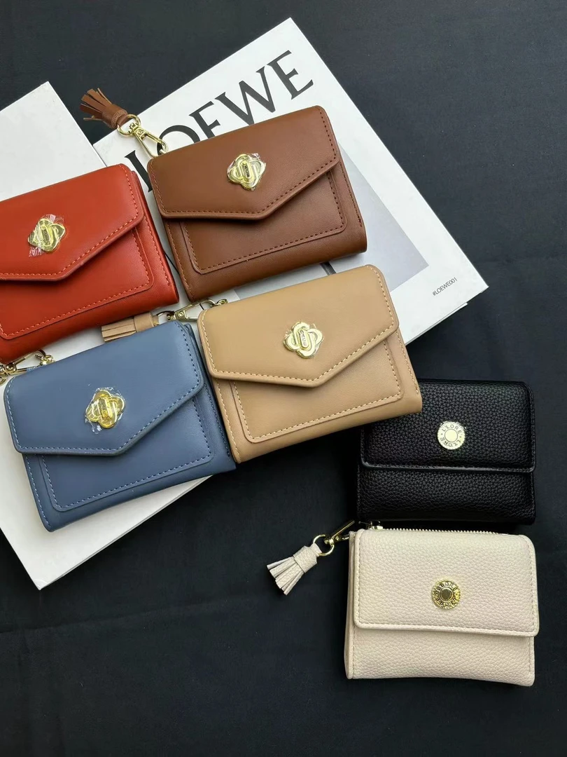 迪雅路【清仓】磁吸扣 小钱包便携零钱包卡包 女士简约高档个性软皮