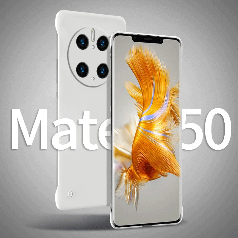 适用华为mate50pro手机壳mate50系列保护套无边框新款5g保时捷女