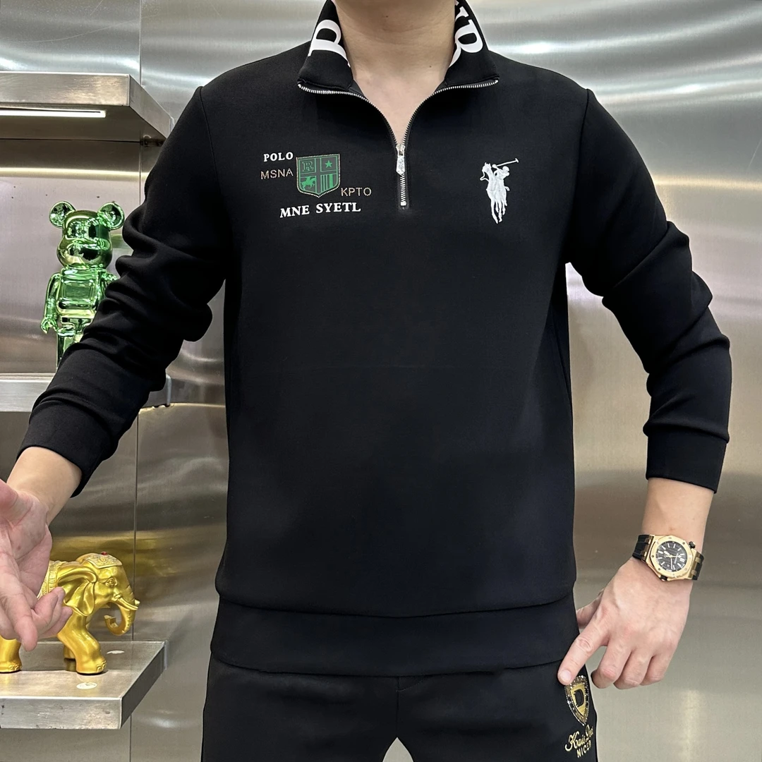 【麦炫严选】秋季新款战马男士潮流百搭个性半拉链休闲卫衣WY1050