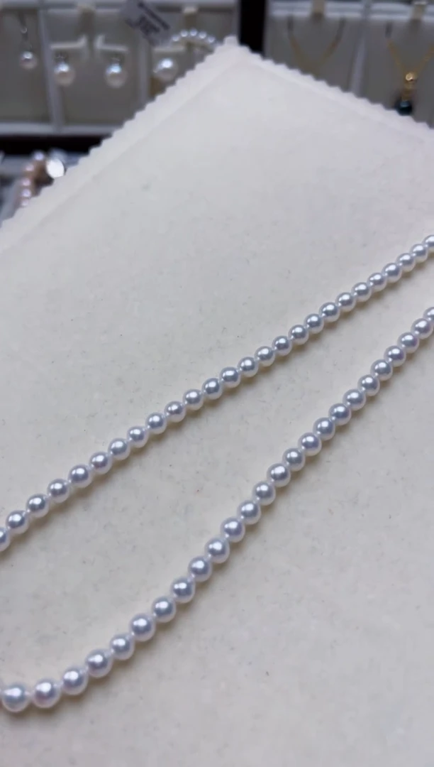 【闪购商品】淡水珍珠颈饰银S925镶嵌4-4.5mm