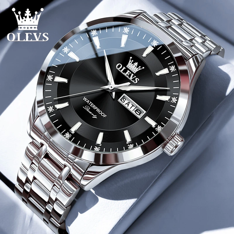 正品牌男士手表男款40-50岁新款夜光防水日历瑞士认证高档腕表男