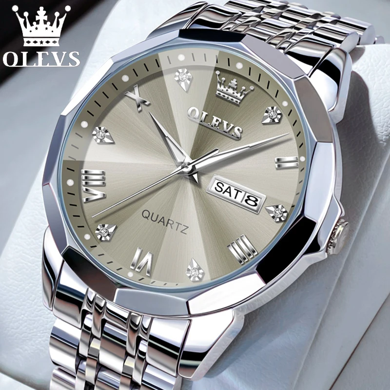 瑞士注册认证新款男士手表男款石英表商务百搭腕表实心欧利时手表