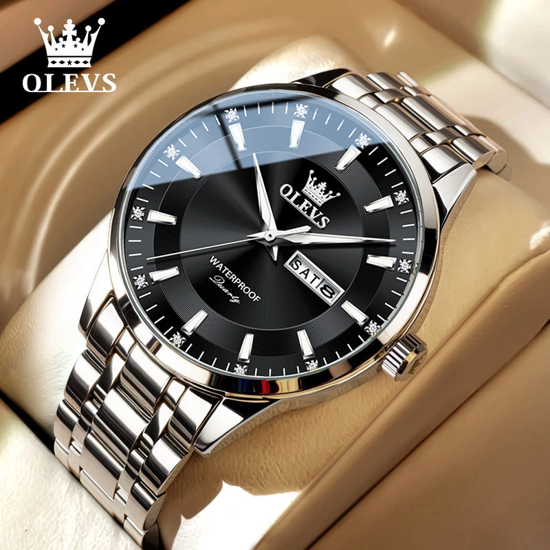 新款正品牌男士手表男款石英表夜光防水时尚日历简约瑞士认证腕表