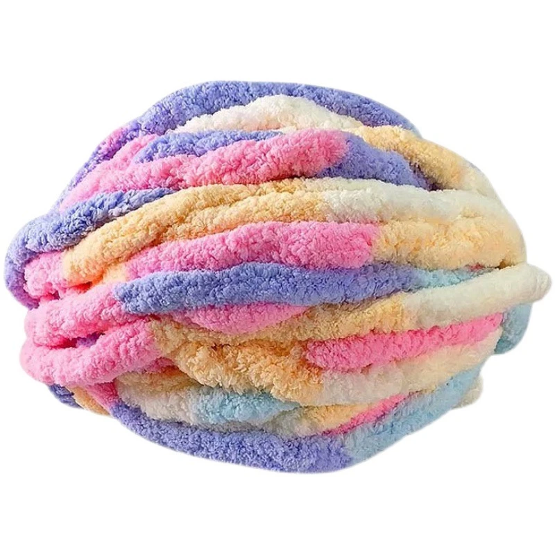 猫尾巴纱冰岛毛线粗线 棒针线 特粗冰条绒线围巾帽子线宝宝线半斤