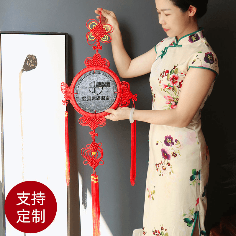 普洱茶挂件中国茶雕茶室茶空间禅意挂饰新年装饰氛围中国结茶挂件