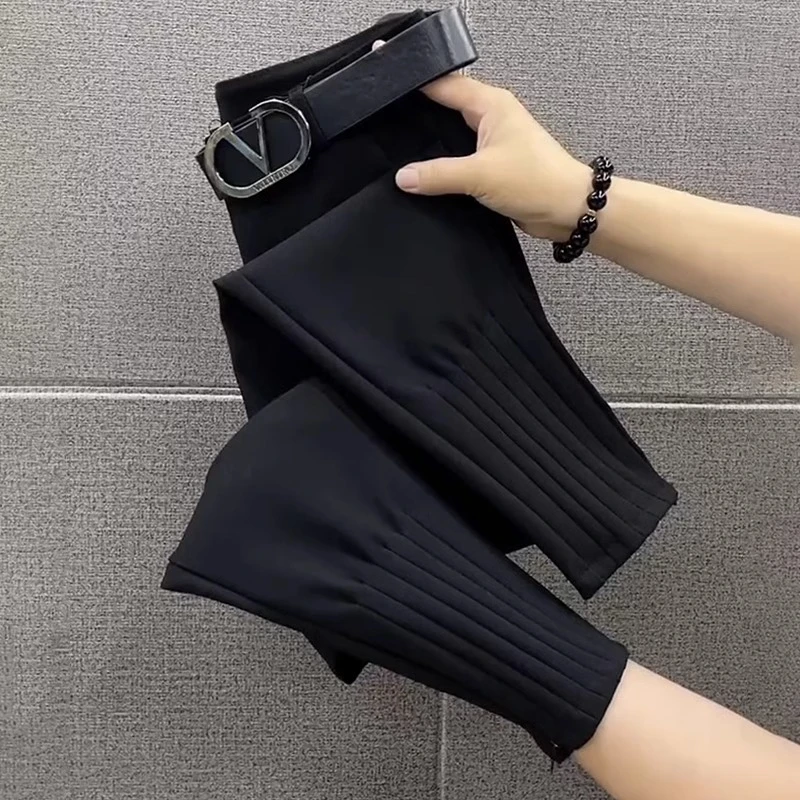 梨形身材微胖大码女装休闲裤子女加绒哈伦马丁裤2025年秋冬季新款