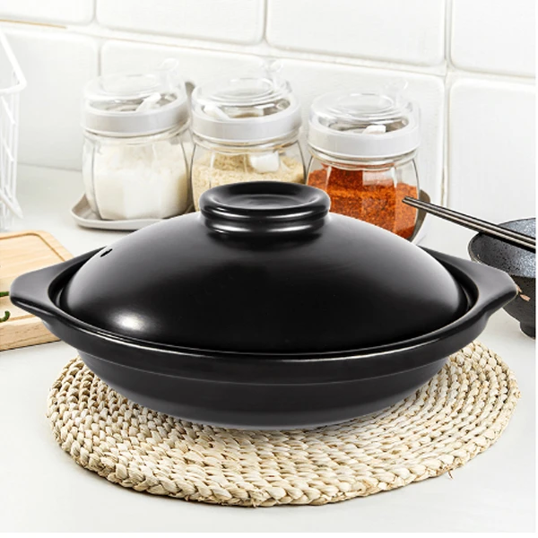 厨小亲陶瓷千耐高温煲仔饭啫啫煲浅锅砂锅炖锅干烧锅明火燃气陶瓷