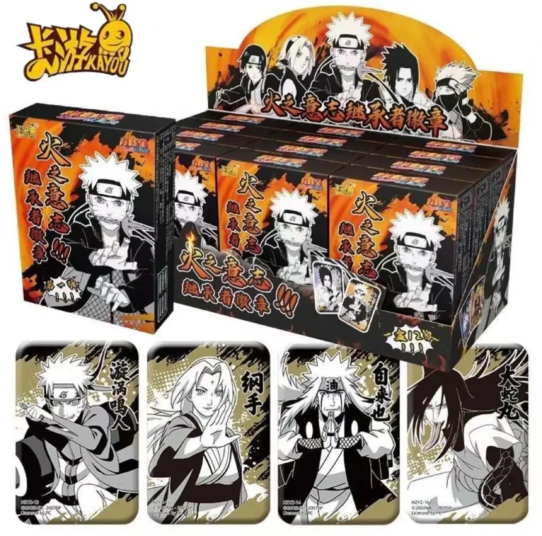 【拆盒】-卡游-火影忍者-火之意志继承者-方吧唧徽章-收藏盲盒