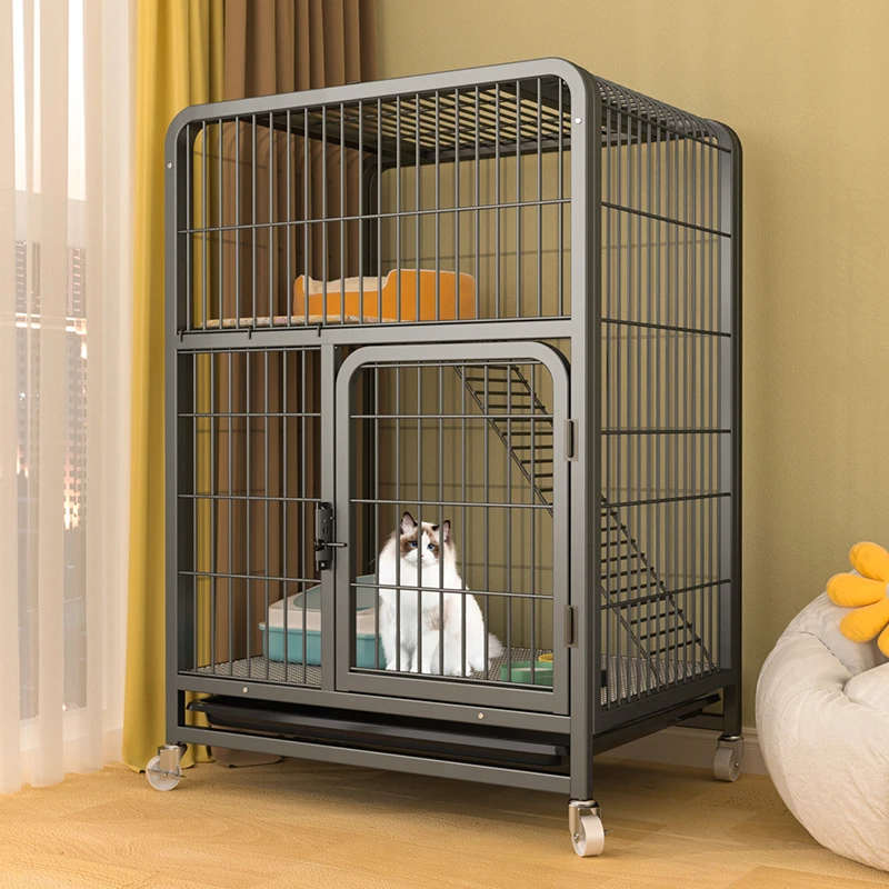 猫咪笼家用室内带厕所一体猫舍猫别墅不占地方大号两层大空间猫笼
