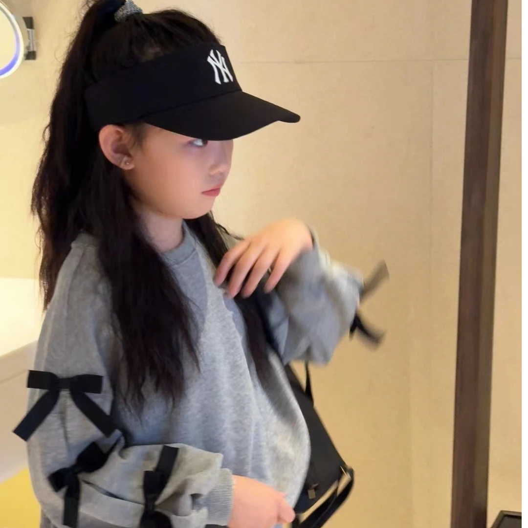 泡妈童装  【蝴蝶结卫衣】2024秋季女童新款圆领卫衣8709