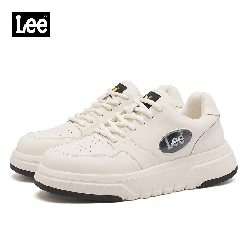 Lee男鞋新款小白鞋厚底板鞋男真皮增高休闲鞋潮流时尚百搭潮鞋