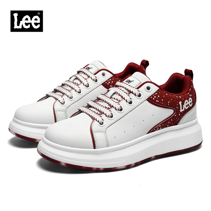 Lee男鞋春季新款鞋子高端拼色软底小白鞋男士增高百搭休闲鞋板鞋
