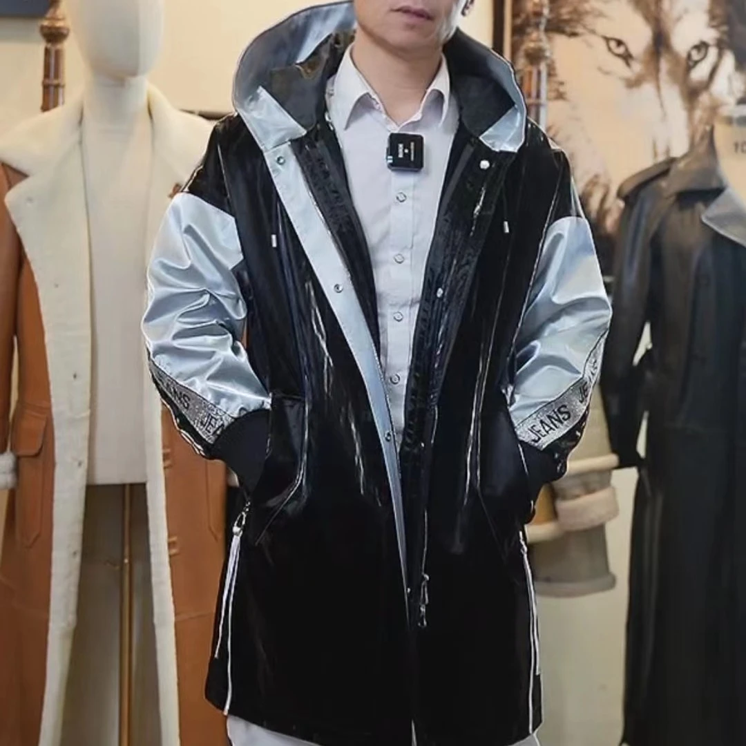 春秋款风衣 男长款修身外套大衣（两件一块发）