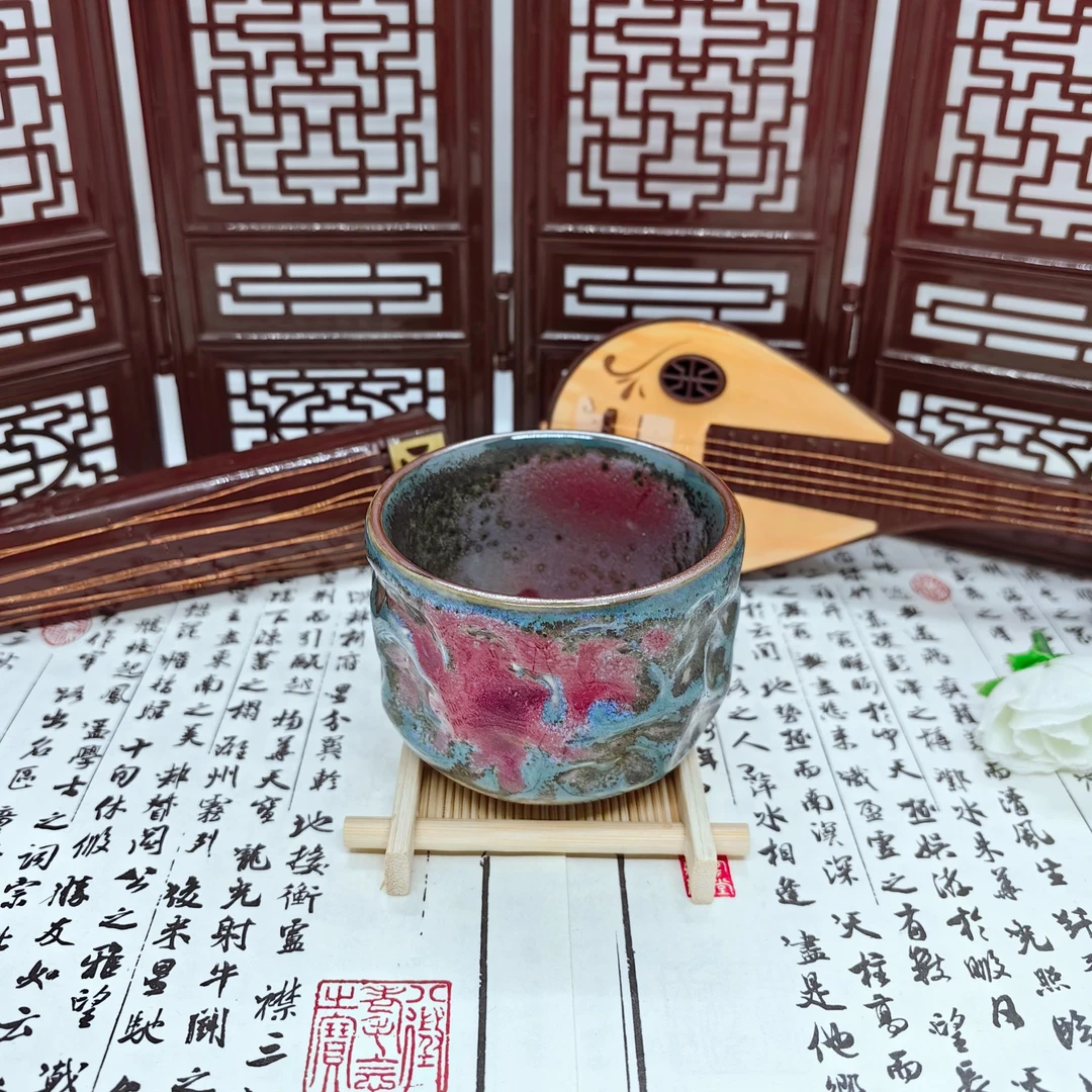 钧瓷陶瓷茶具茶壶茶杯原矿釉五大名窑手工主人杯