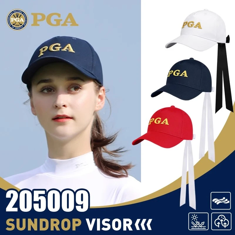 美国PGA 高尔夫女士球帽 防晒运动帽 可调大小 吸汗内里 透气舒适