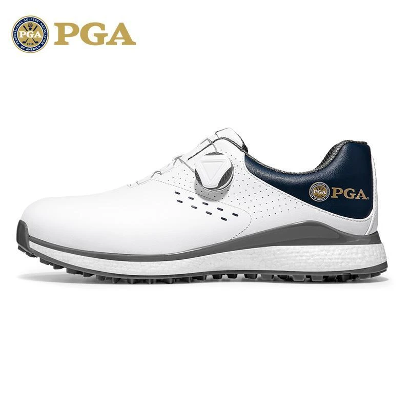 美国PGA 新品 高尔夫球鞋男士爆米花中底鞋子旋钮鞋带舒适运动鞋