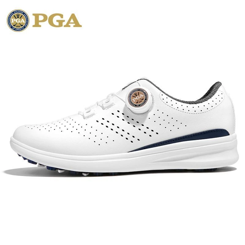 美国PGA高尔夫女鞋透气孔防侧滑IP软胶超纤旋钮鞋带球鞋女运动鞋