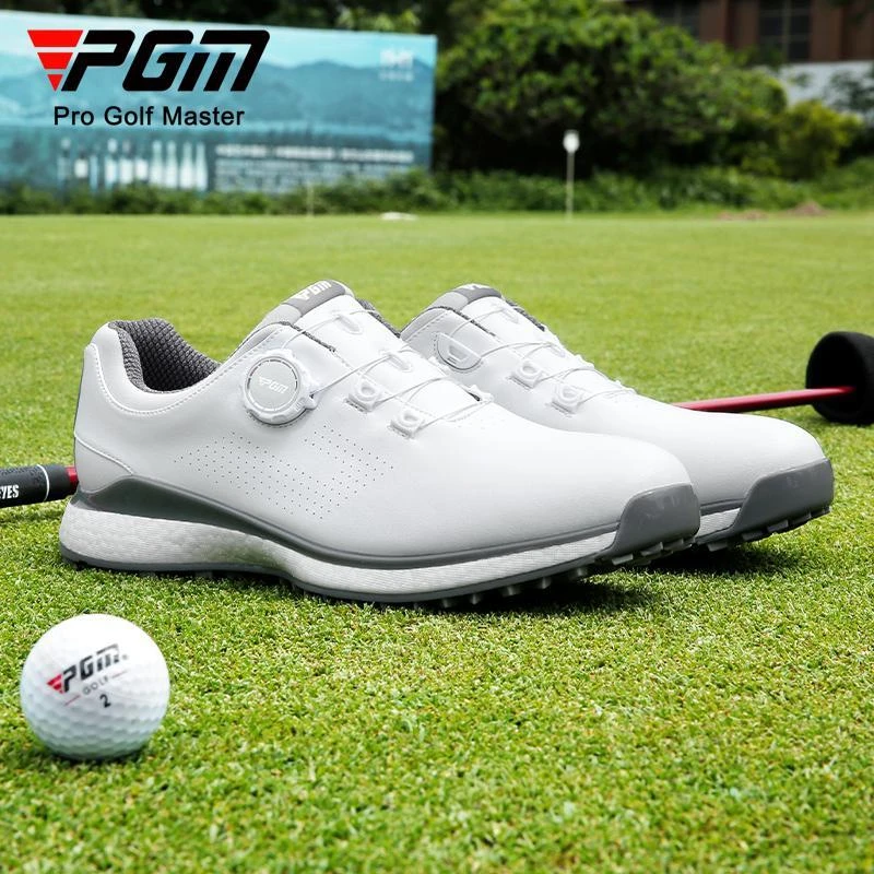 PGM 新款 高尔夫球鞋男鞋爆米花中底旋钮鞋带运动鞋golf透气鞋子