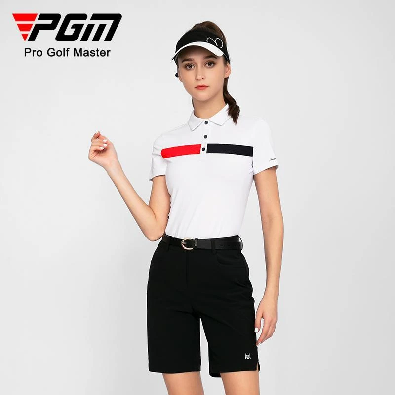 PGM高尔夫服装女款短袖t恤镭射透气孔夏季运动凉爽上衣亲子装套装
