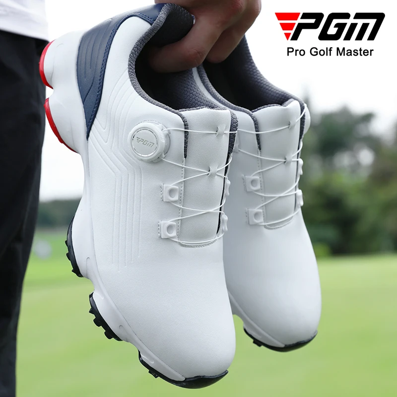 PGM高尔夫男鞋休闲运动鞋旋钮鞋带高尔夫球鞋男士鞋冬季防水男鞋
