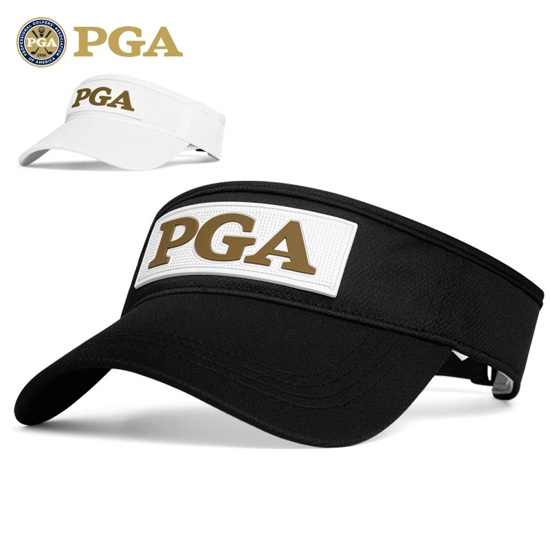 美国PGA新品高尔夫帽子男球帽无顶透气遮阳防晒帽吸汗内里鸭舌帽