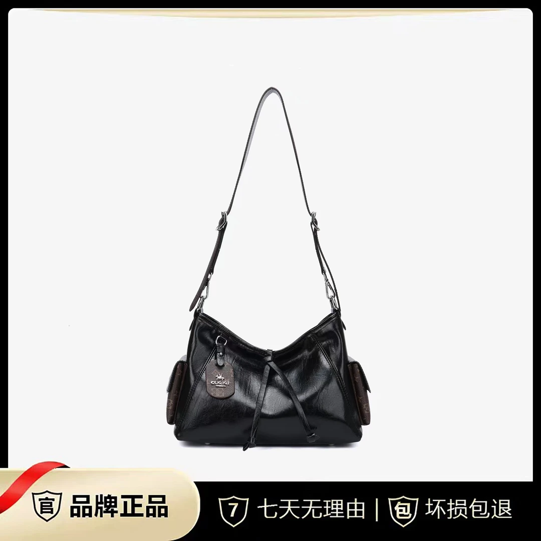 【穆热专属】GUQIQI/古旗琦时尚百搭软皮单肩包潮流斜挎女包GQ1149