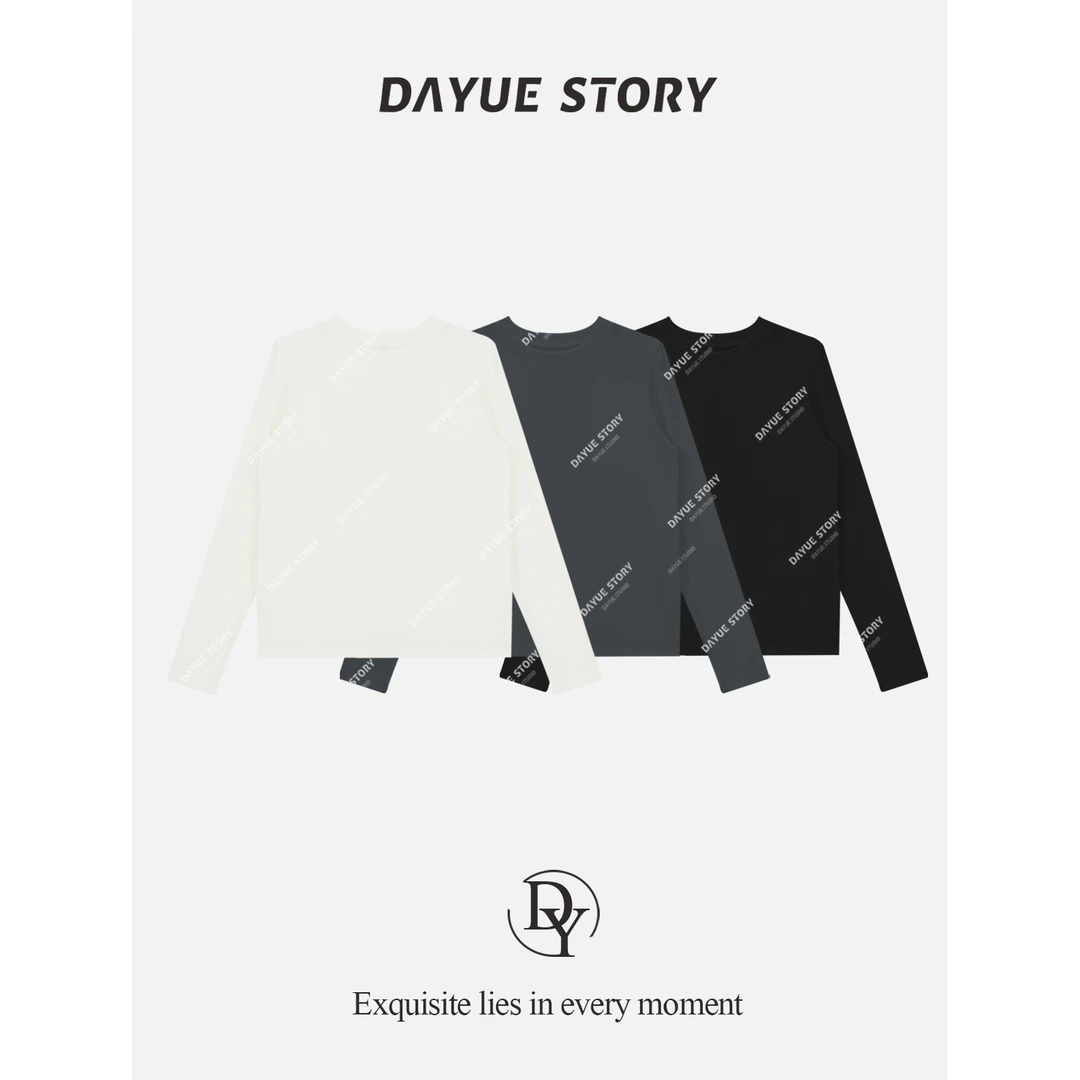 DAYUE【蛋白T】人手B入款！承包你整个秋冬穿搭显瘦有型百搭休闲T恤