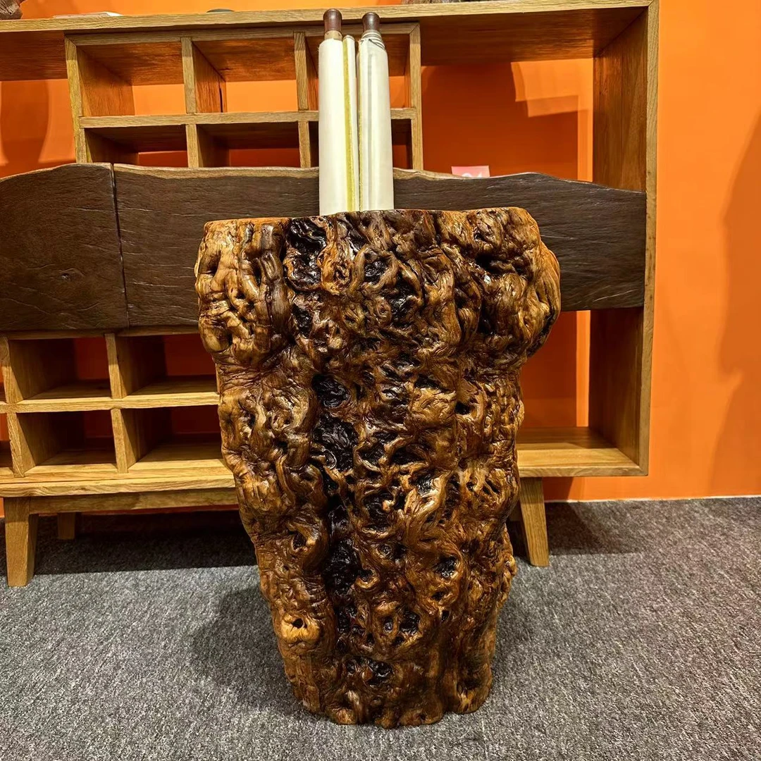 枣木原木画筒  尺寸：46-40-71