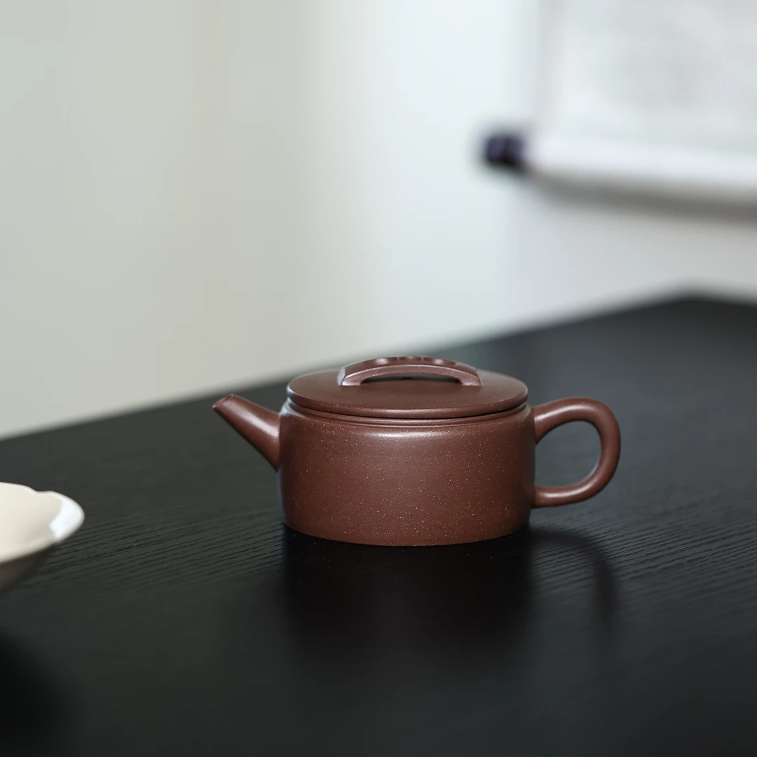 LY底槽青【剑流汉瓦200cc】宜兴黄龙山原矿紫砂手工壶