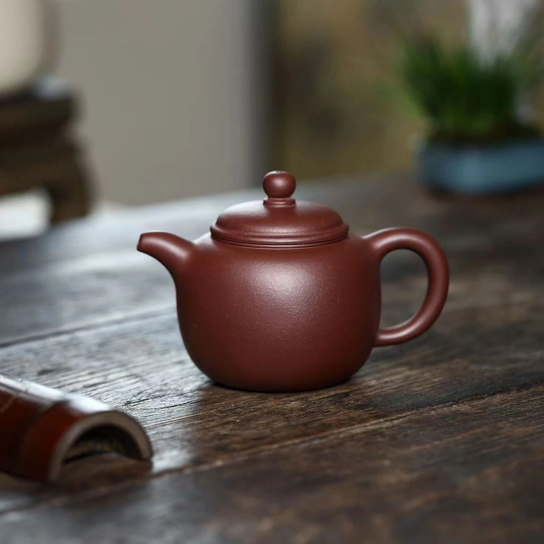 LW紫泥【匏尊220CC】宜兴黄龙山原矿手工紫砂壶